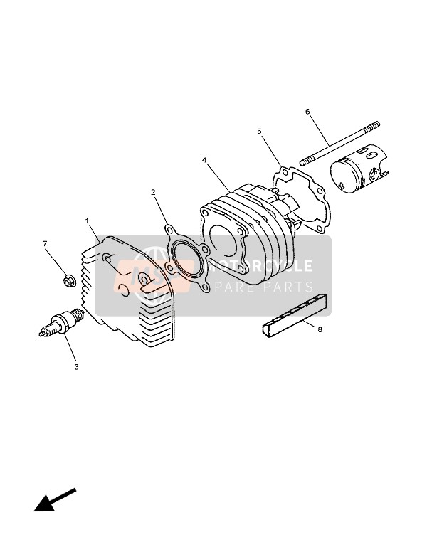 901160783400, Stehbolzen, Yamaha, 2